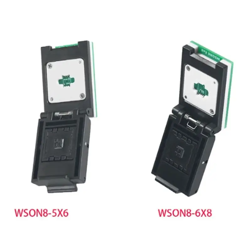 

ABSK-QFN8 WSON8 DFN8 5X6/6X8 QFN8 WSON8 DFN8 Adapter IC Socket For SPI NAND NOR Flash MLF8 MLP8 SON8 With High-End Spring Probe