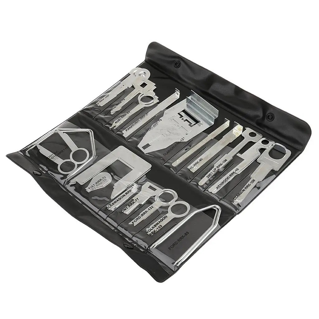 

Car Audio Fixing Tool Metal Radio Removal Keys Set Universal Stereo Installation Kit for Vauxhall Peugeot Renault