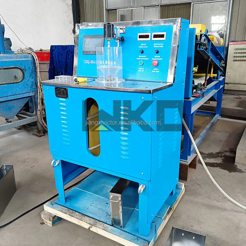 Attrezzatura per la separazione dei metalli 23000GS Attrezzatura per la separazione magnetica bagnata da laboratorio Separatore a tamburo magnetico debole per metallo minerale