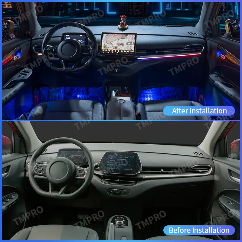 Applicable for VINFAST VF5 2022-2025 Ambient Lights Automotive Interior Decoration 64 Colors LED Safety assistance systems - Detail 1