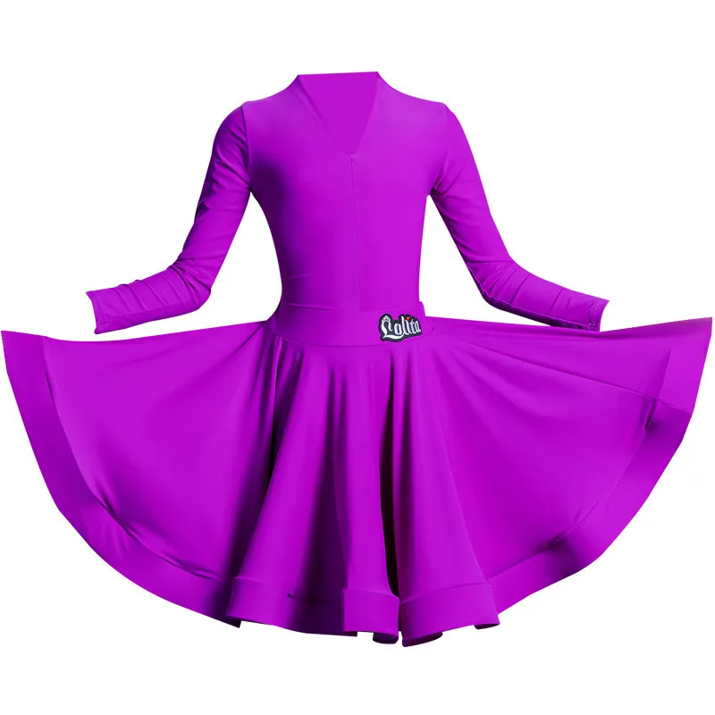 

Детский костюм для латиноамериканских танцев для девочек, профессиональный сценический костюм для соревнований, тренировочный костюм для девочек, костюм для выступлений на художественных экзаменах.