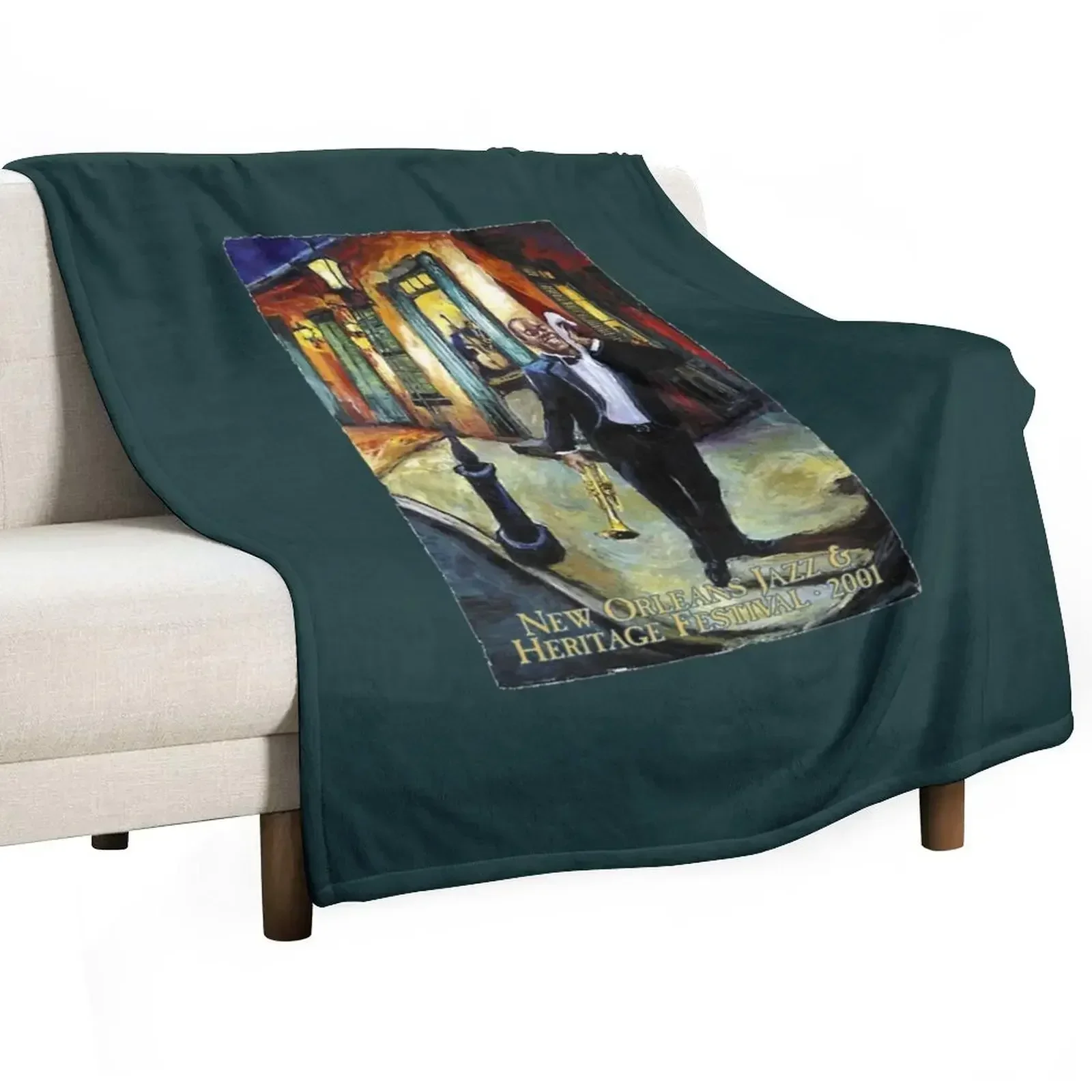 

Louis Armstrong Throw Blanket Giant Sofa warm winter Personalized Gift Soft Big Blankets