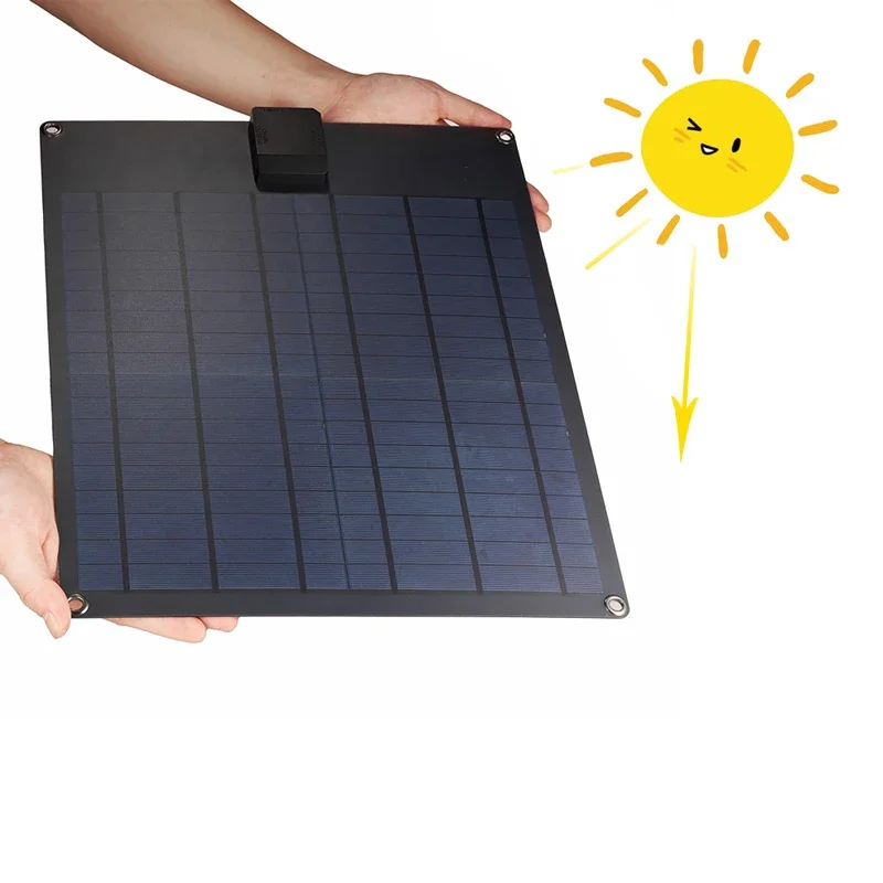 Imagem -04 - Painel Solar Flexível Portátil Carregador de Bateria Célula Solar Celular Acampamento Painel de Carregamento Cabo dc 100w 18v Usb 5v 2a