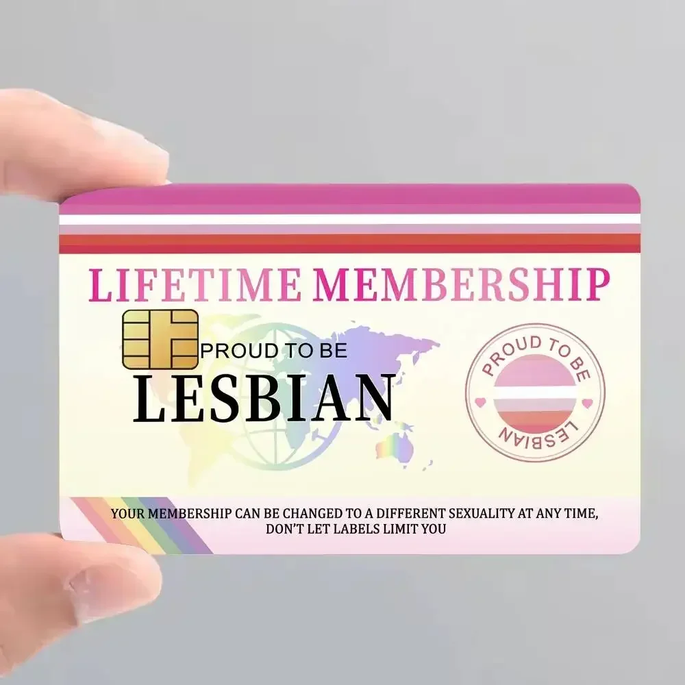 Lesbian Pride Lifetime Membership Film Skin Cover Credit Card Stickers 4PCS Debit Front Decoration Bank Bus Pass Waterproof