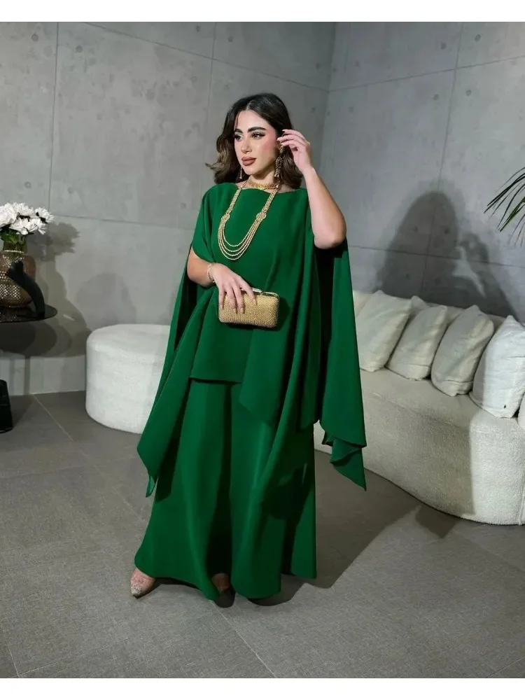 Women Elegant Robe Dress Loose Sexy Middle East Big Swing Party Lady Temperament Luxury O-neck Empire Split End Maxi Clothing