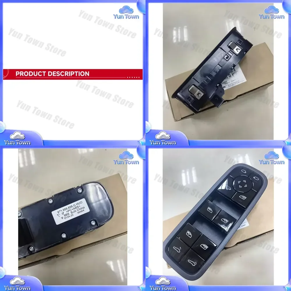 for 971959858GHU0 Front Left Driver Side Window Switch for Car Power Window Switch Replacement Auto Electrical Switch