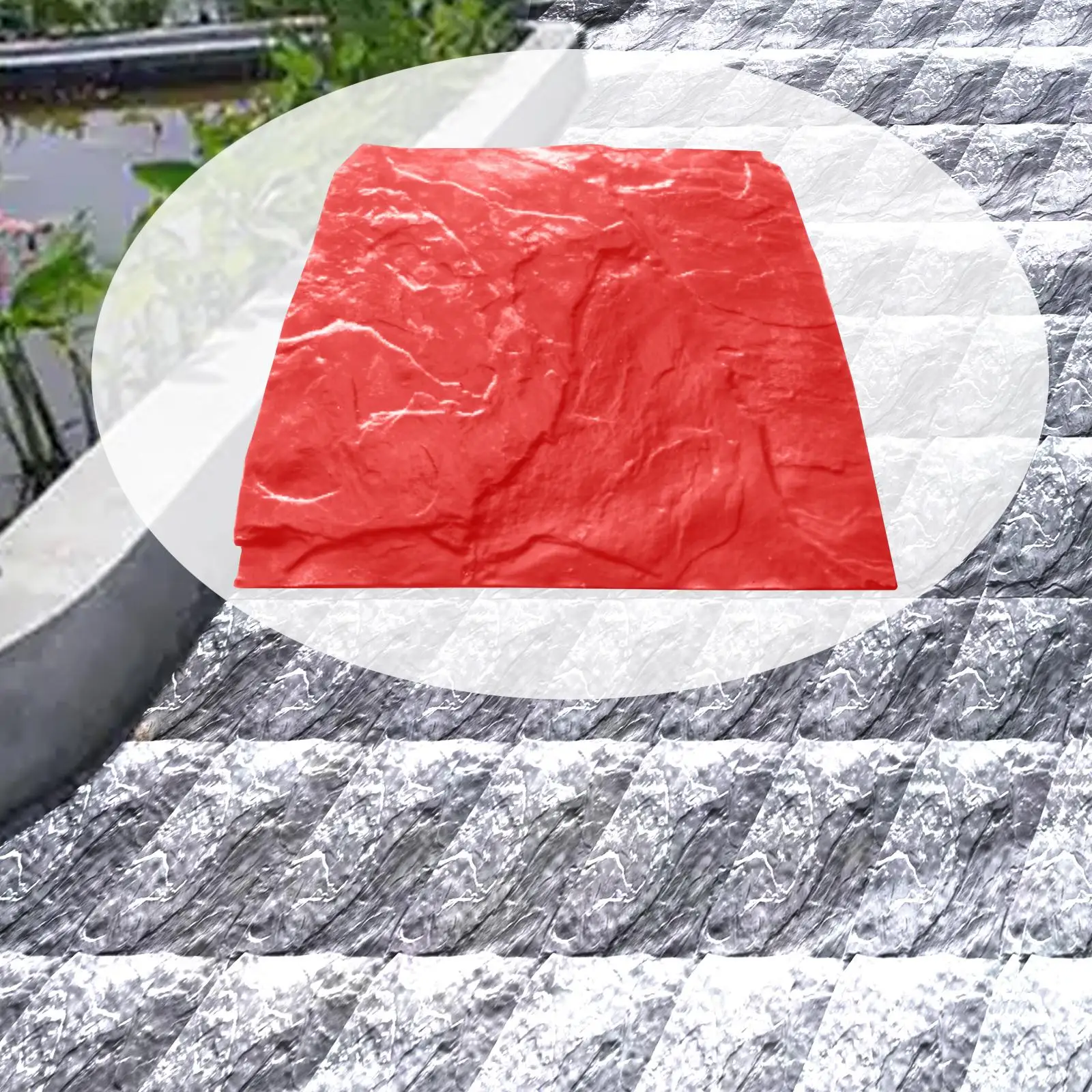 

Concrete Texture Realistic Decoration DIY Stone Forms Rock Texture Concrete Stamp Mat for Yard Garden Backyard Sculpting Ground