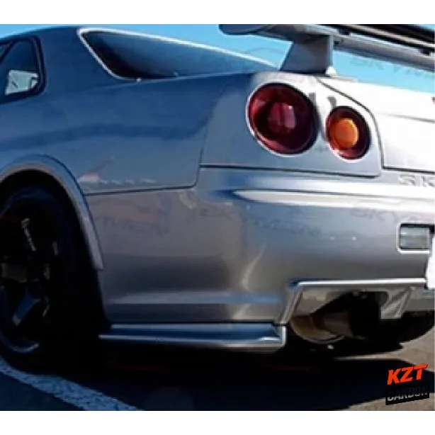 For Nissan Skyline R34 GTR NIS Style Fiberglass Rear Spat Extension Pair