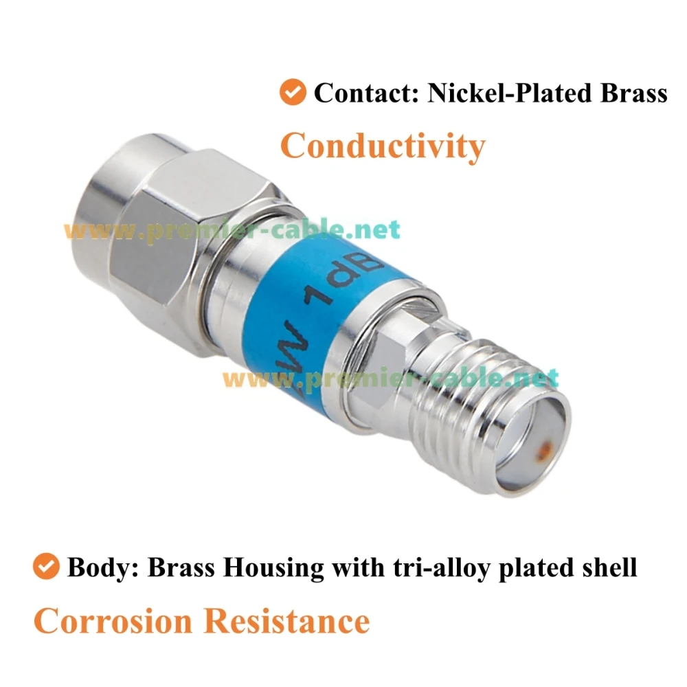 1dB-10dB 2W SMA HF-Dämpfungsglied 50 Ohm SMA Stecker auf Buchse Fester Koaxial-Dämpfungsglied DC-6GHz Niedriges VSWR für SDR, Amateurfunk, WiFi, GPS – Detail 4