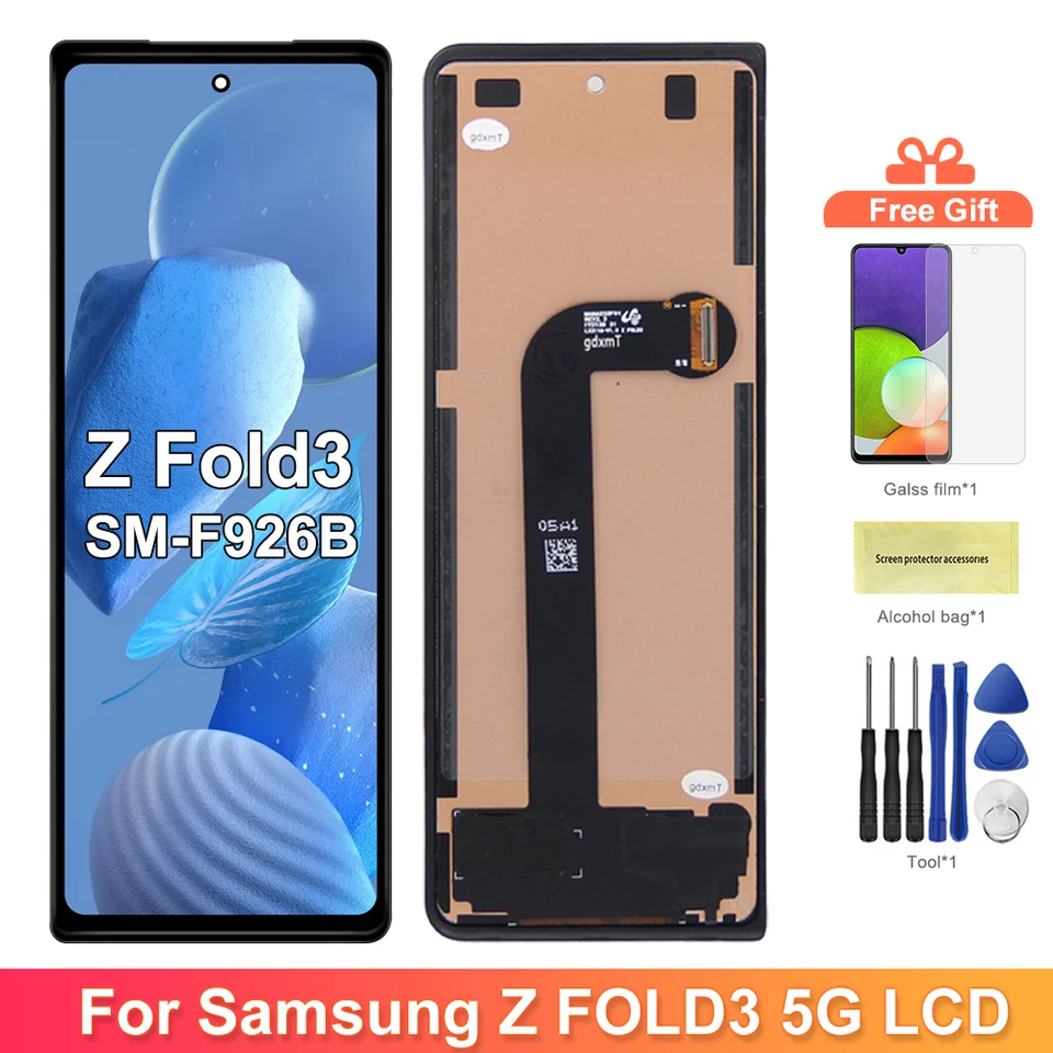 TFT Fold3 For Samsung Z Fold 3 F926 F9260 LCD Display Touch Screen