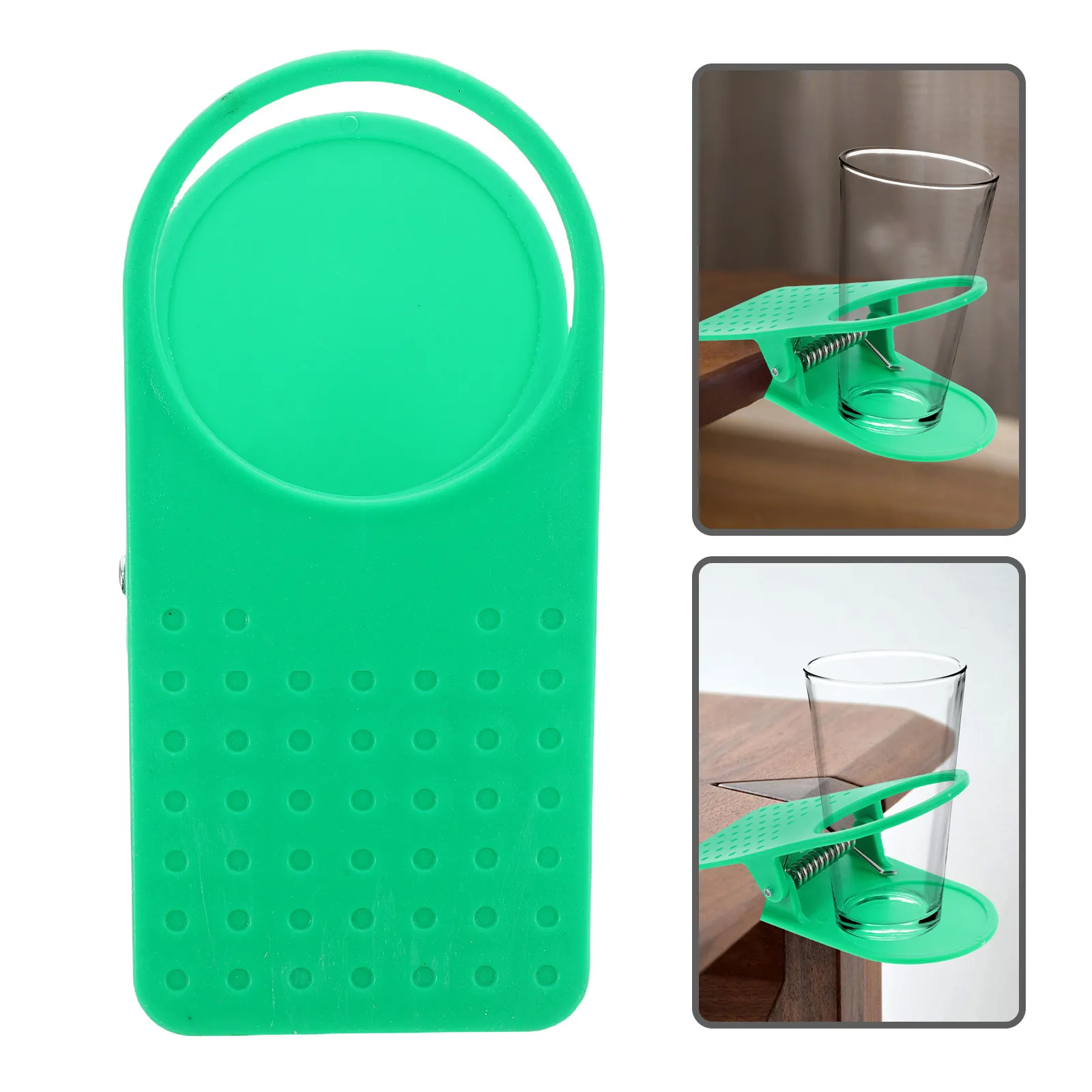 

4Pcs Desk Cup Holder Clip Clamp on Table Side for Water Cup Phone Cosmetics Stationery Storage Office Use