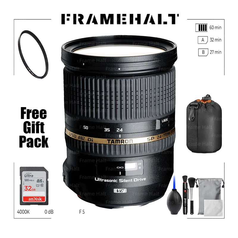 Lente Tamron SP 24-70mm F2.8 Di VC USD para Canon Nikon (A007)