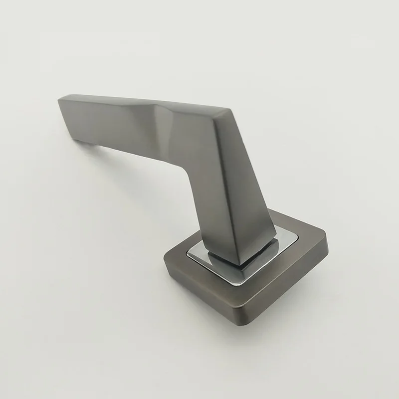 Plastic patch combination type split square base with notched door lock handle R-Z-06