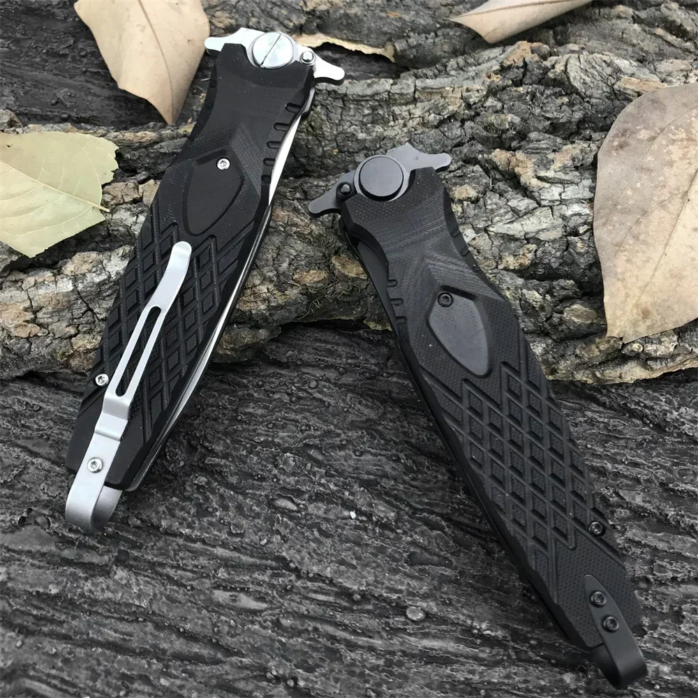 Russian HOKC Tactical Military Folding Knife D2 Blade Black G10 Handle Outdoor Hunting Survival Knives Camping Sharp Pocket Tool