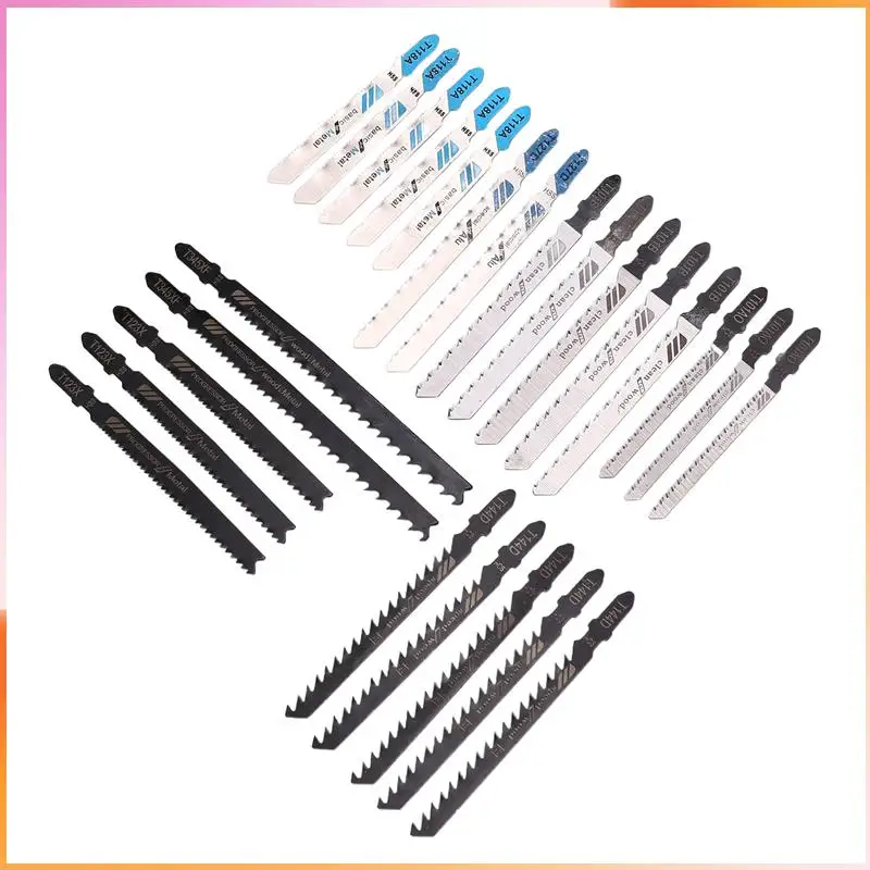 مجموعة شفرات منشار تهزهز مكونة من 25 قطعة من A93Z، شفرات على شكل حرف T لقطع الخشب والبلاستيك والمعادن