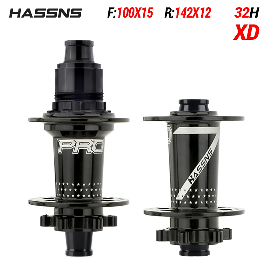 HASSNS PRO7 Bicycle Hub 24/32Holes J-Bend Spokes THRU Axle 12X142