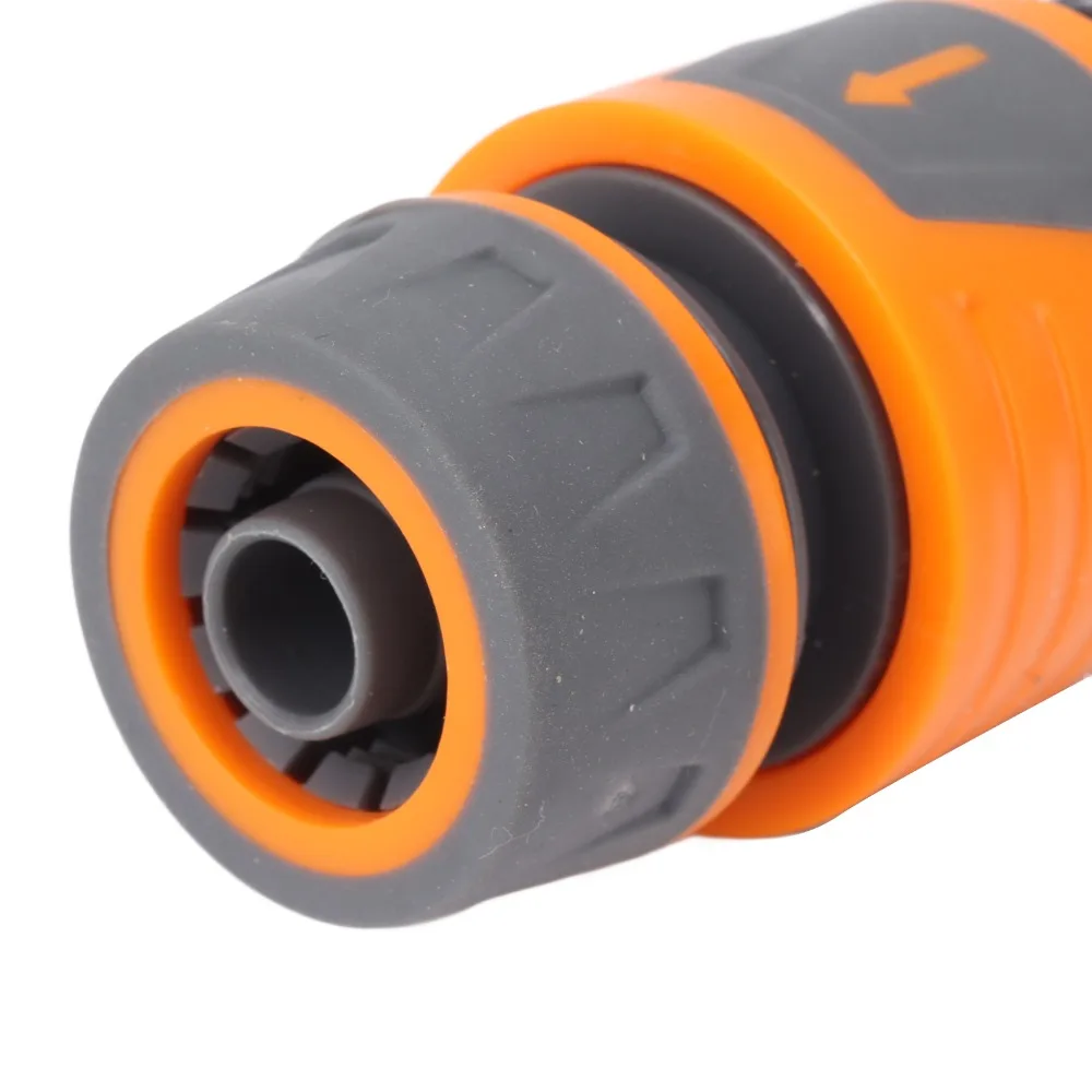 3PCS Gray and Orange Garden Hose Connector Kit ABS Shell TPR Coating 1/2 Inch Tap Connection Garden Hose Quick Connector