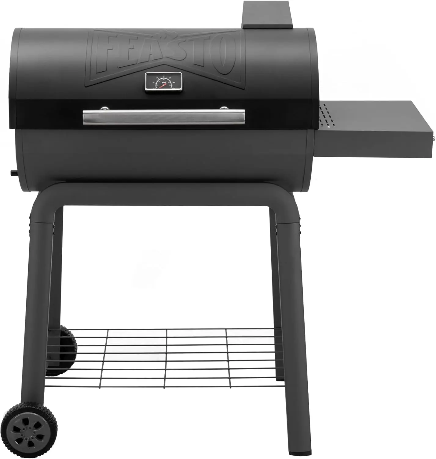 

30-Inch Heavy-Duty Charcoal Grill with Side Table, 647 Sq. In Cooking Area, Outdoor BBQ for Backyard Patio Parties, Grey