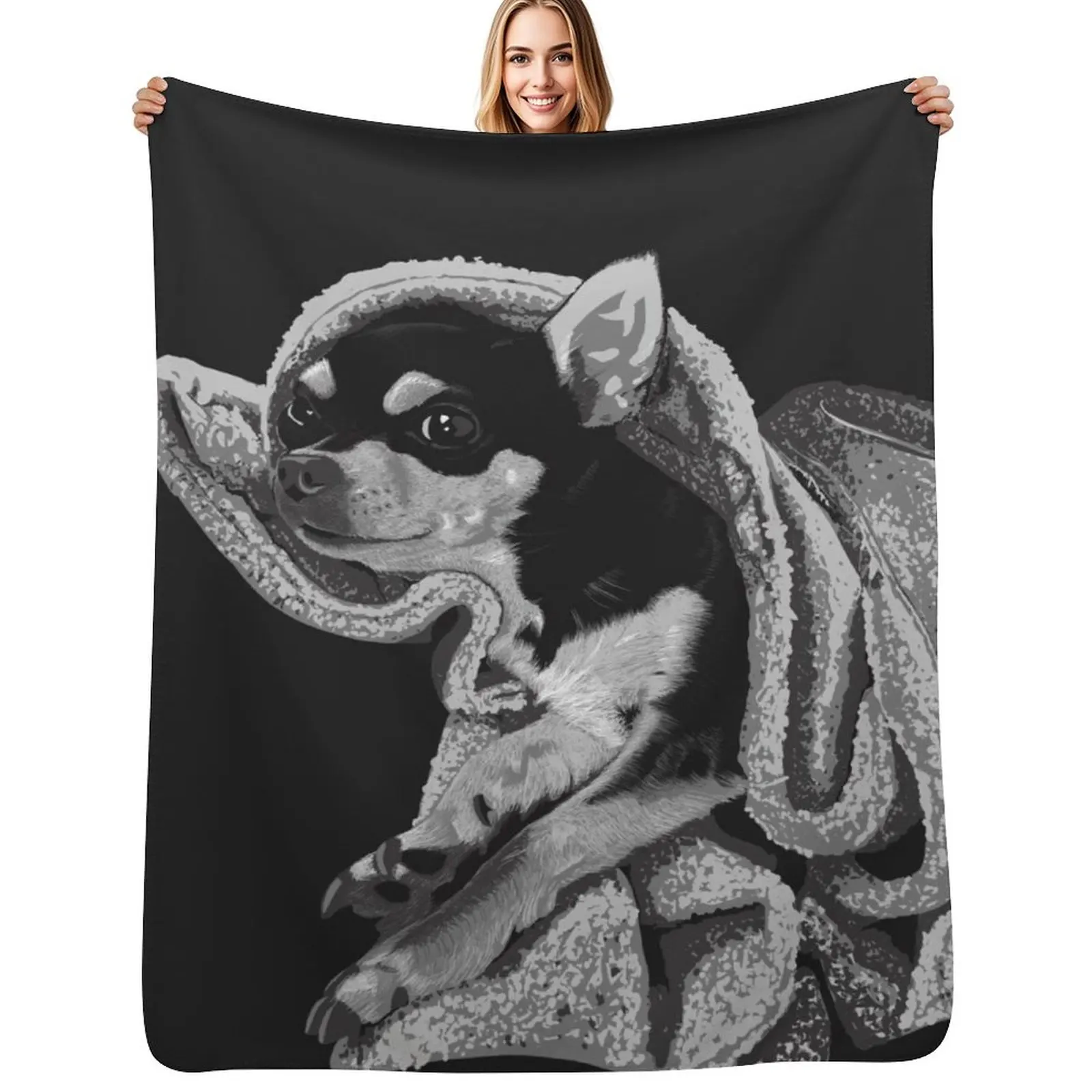 

MIA THE DOG Throw Blanket Cute Nap anime Retros Blankets