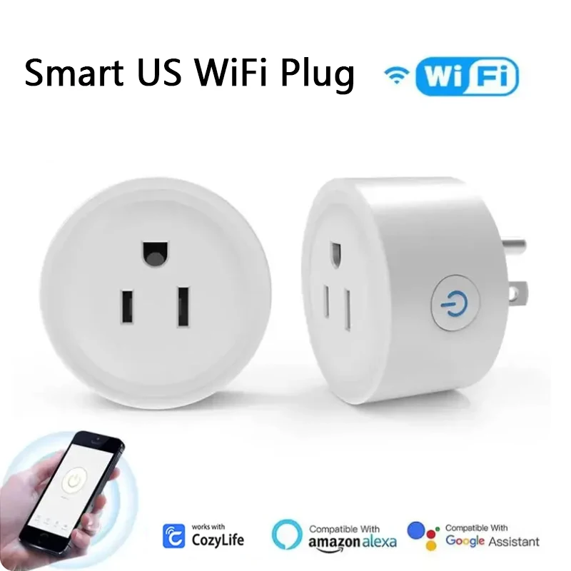 WiFi smart American standard socket 10A Cozylife app remote bidirectional control can be timed with Alexa Google home control #