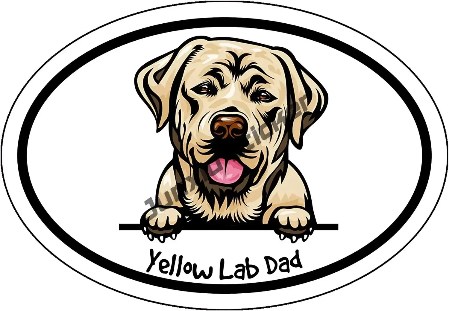 Labrador Retriever Decal I Love My Lab Vinyl Stickers Yellow Labrador Retriever Dog Breed Sticker for Car Laptops Windows Trucks