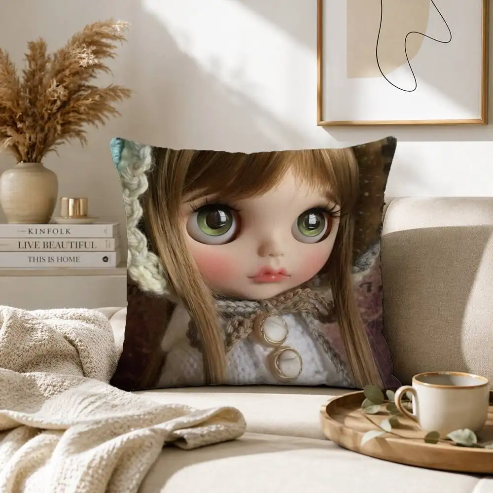 Adorable D-Doll B-BlytheS Pillow Case for Sofa Living Room Home office Decor Protective Cover