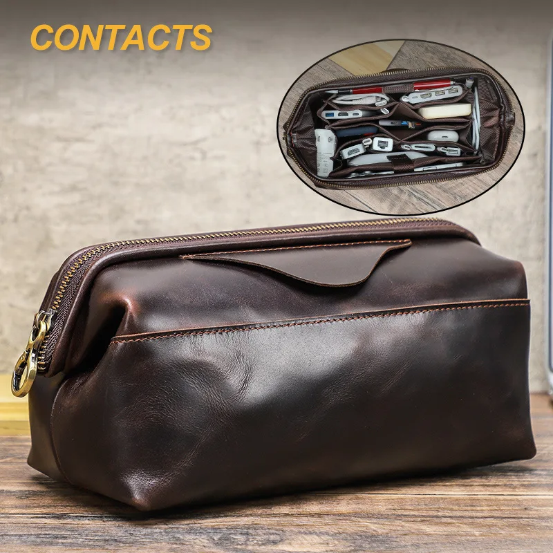 

Портативная многослойная сумка из натуральной кожи, клатчesa, дорожный кабель для передачи данных, органайзер для телефона, RFID, антимагнитный AirTag