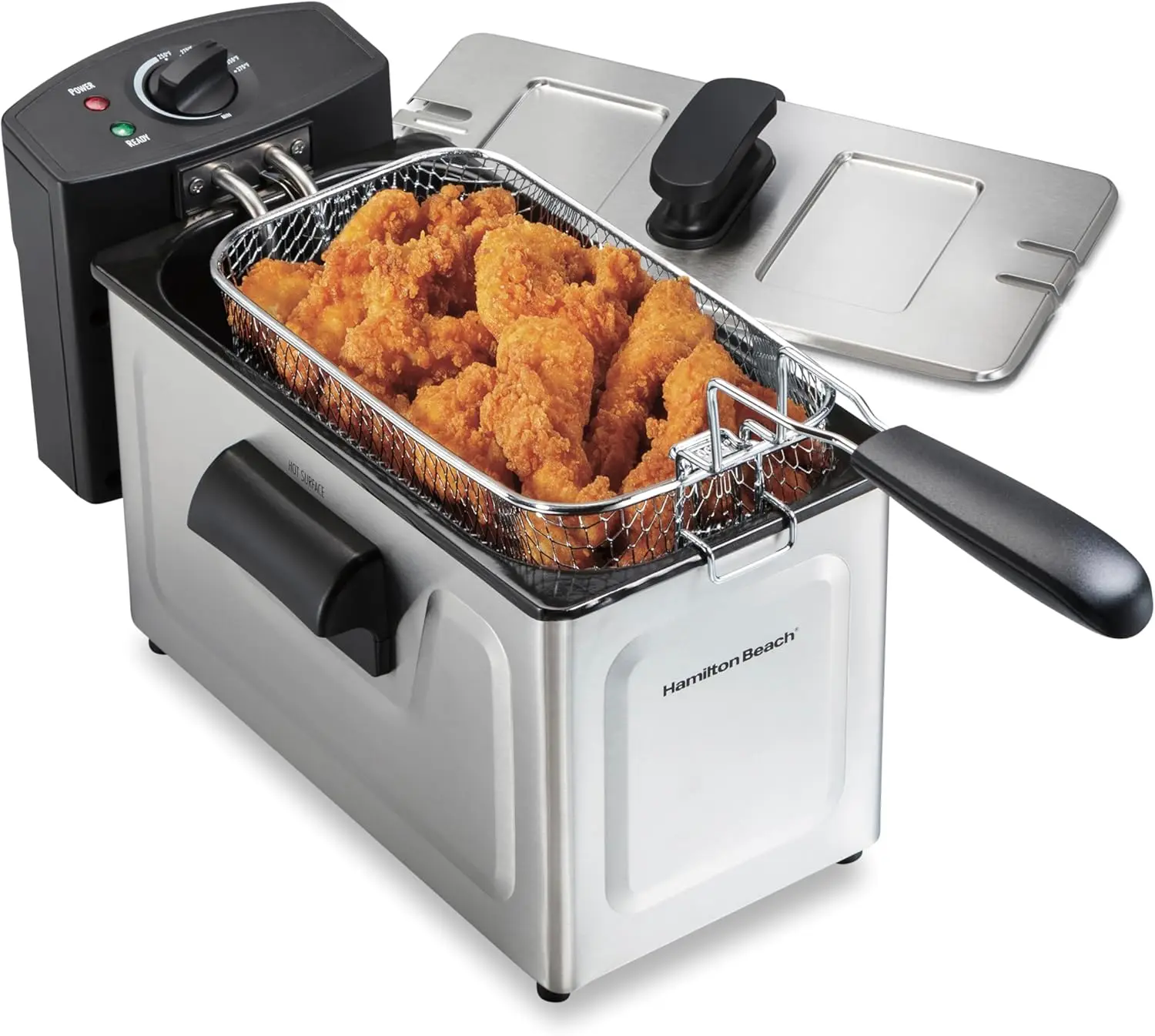 

Professional Electric Deep Fryer with Basket, 1500W, 3L Stainless Steel for Home Cooking