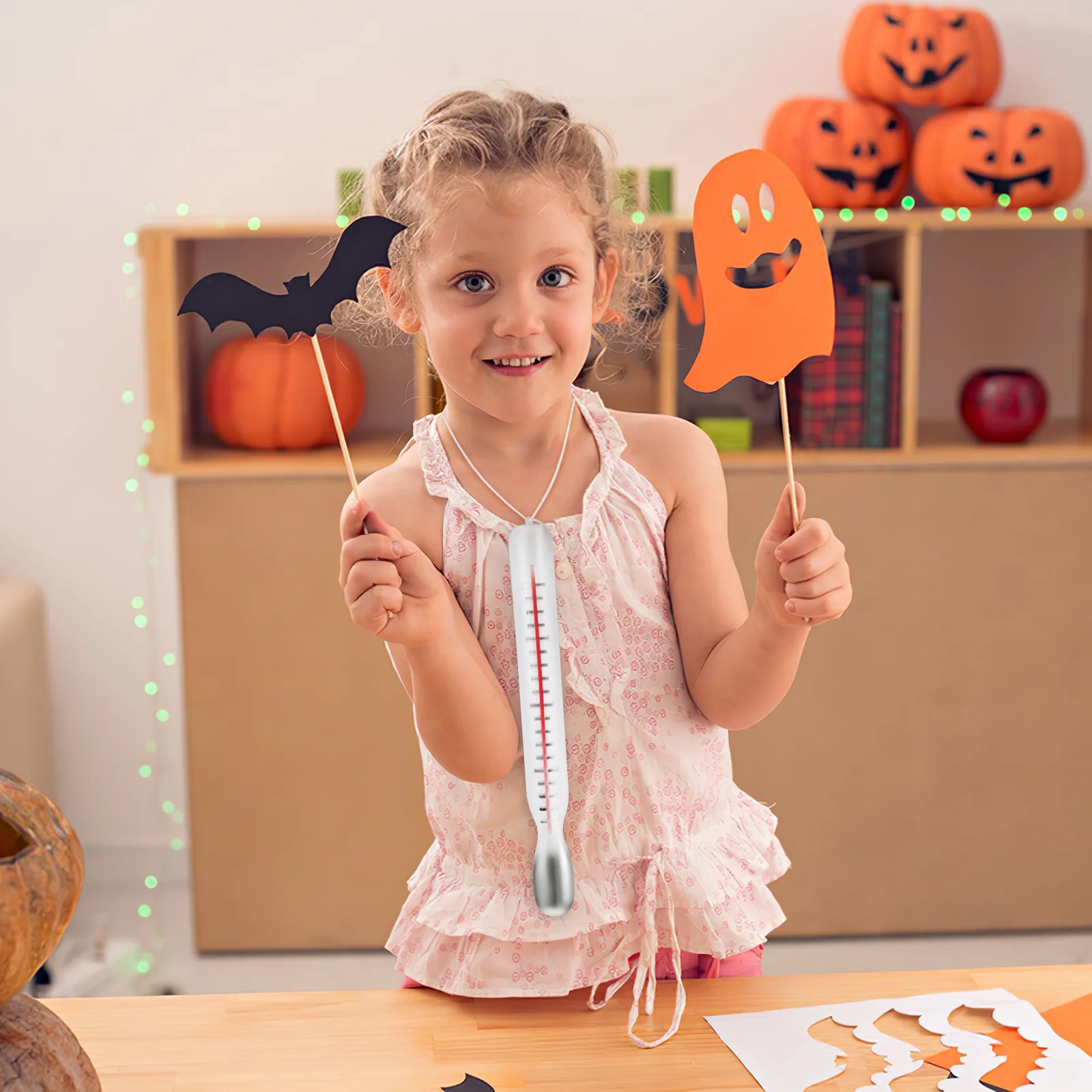 Thermomètre de Simulation d'halloween en plastique, faux accessoires de Cosplay Jumbo, accessoires de fête, fournitures de costumes, accessoires d'halloween