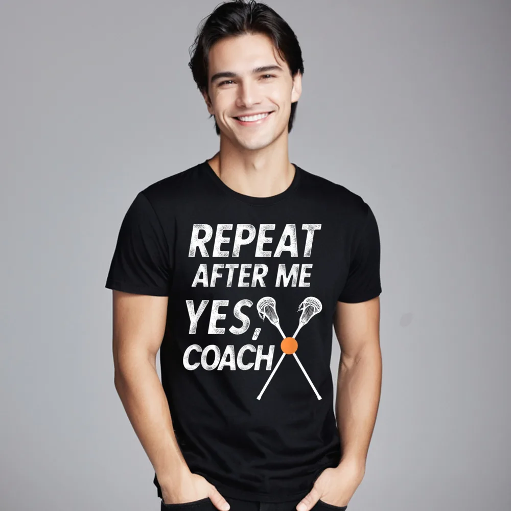 Birthday T Shirt Retro Round Neck Lacrosse Coach Shirt Funny Repeat Pure Cotton Mens Tops & Tees Design Short Sleeve T-shirts