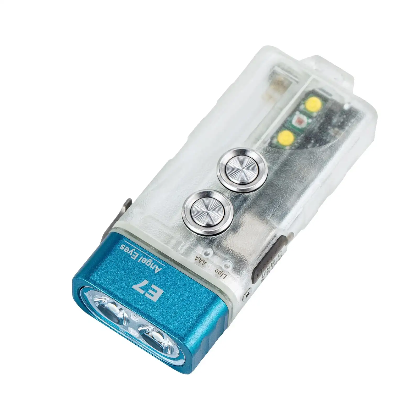 

Фонарик-брелок RovyVon Angel Eyes E7 GITD синий 700 лм