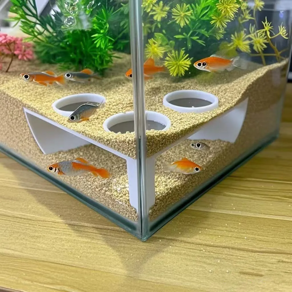 

Three-opening aquarium cave hideout, three-entrance natural sanctuary habitat, aquarium landscape decoration , aquarium hideout
