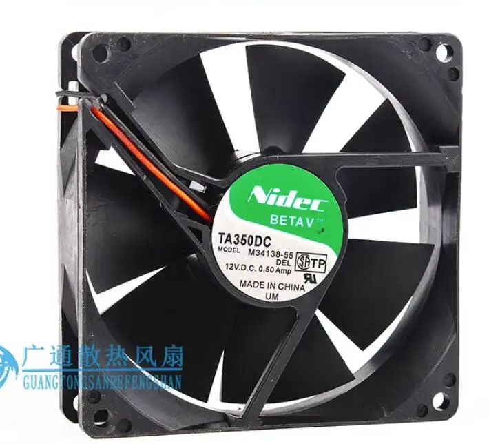 Nidec M34138-55 DC 12V 0.50A 90x90x25mm 2-Wire Server Cooling Fan