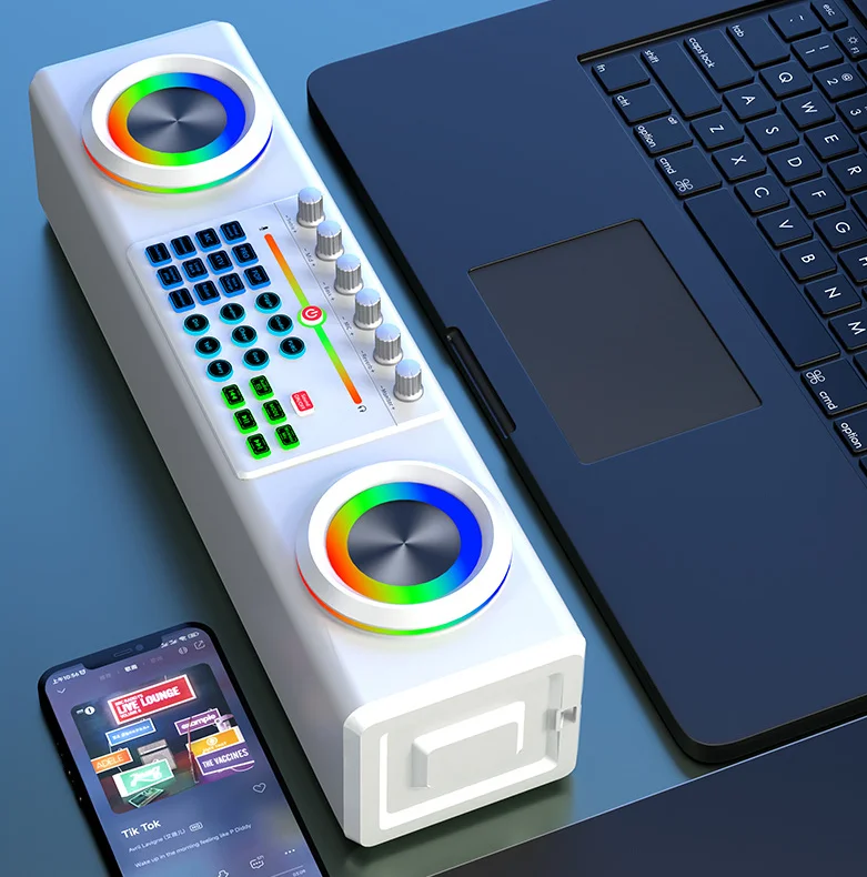 All-in-One SY178 Sound Card Audio Machine for Home Karaoke Outdoor Speaker Live Singing Microphone Supports Multiple Players