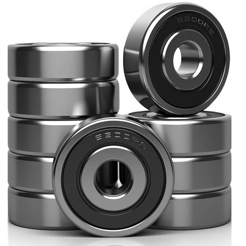 10 Uds. Rodamientos de bolas de ranura profunda 6300/6301-2RS, doble sellado de goma, prelubricados, rodamientos de rodillos de rendimiento estable