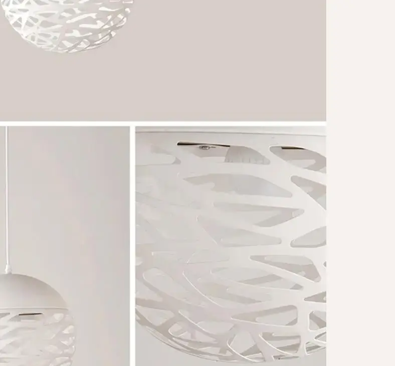 

Modern Led Pendant Lamp White Black Painting Metal Pendant Light For Stair Dinning Living Room Hanging Lighting