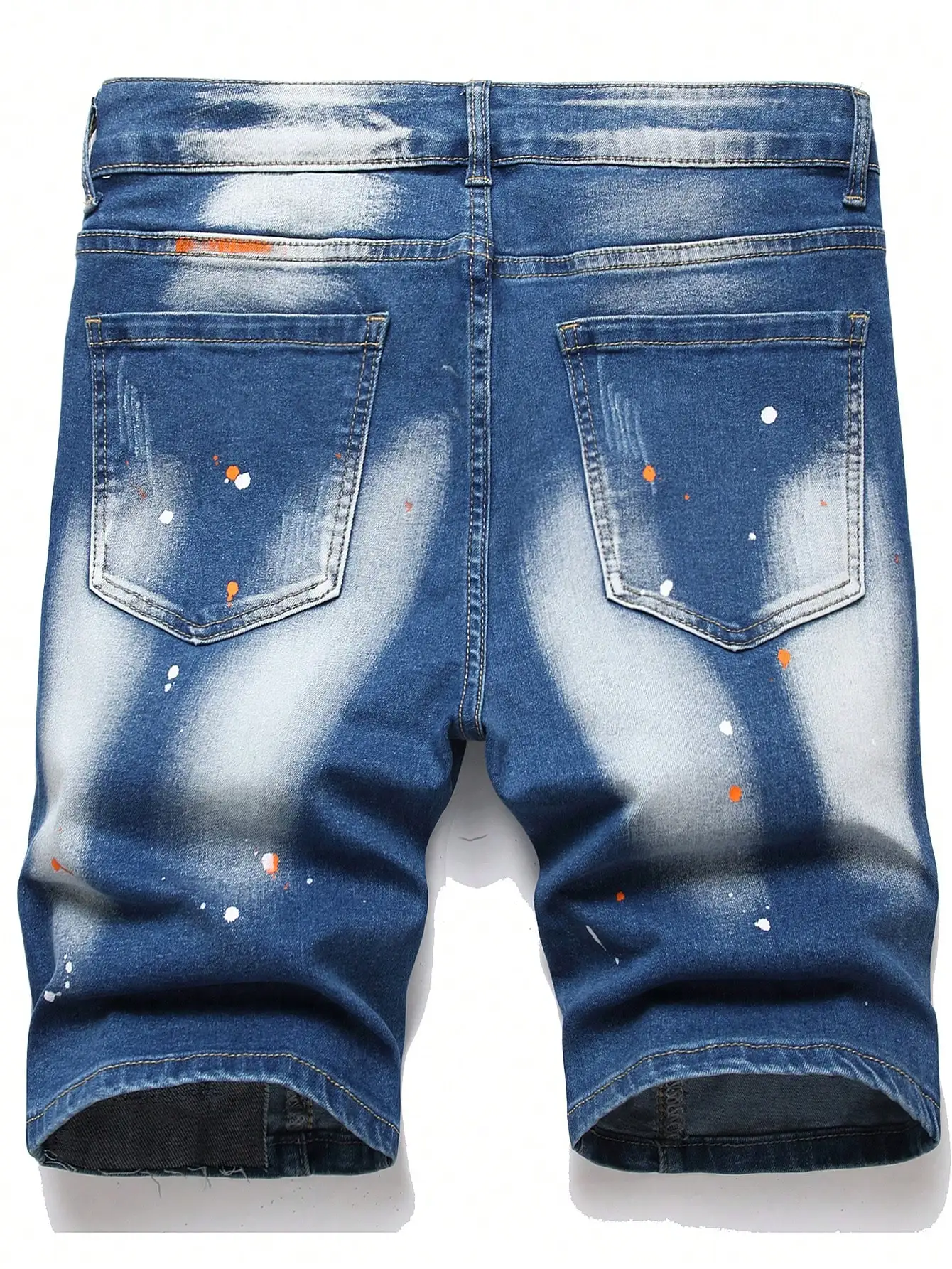 Jeans corti strappati Graffiti da uomo 2023 estate nuova moda Casual Slim Big Hole pantaloncini di Jeans stile retrò vestiti di marca maschile