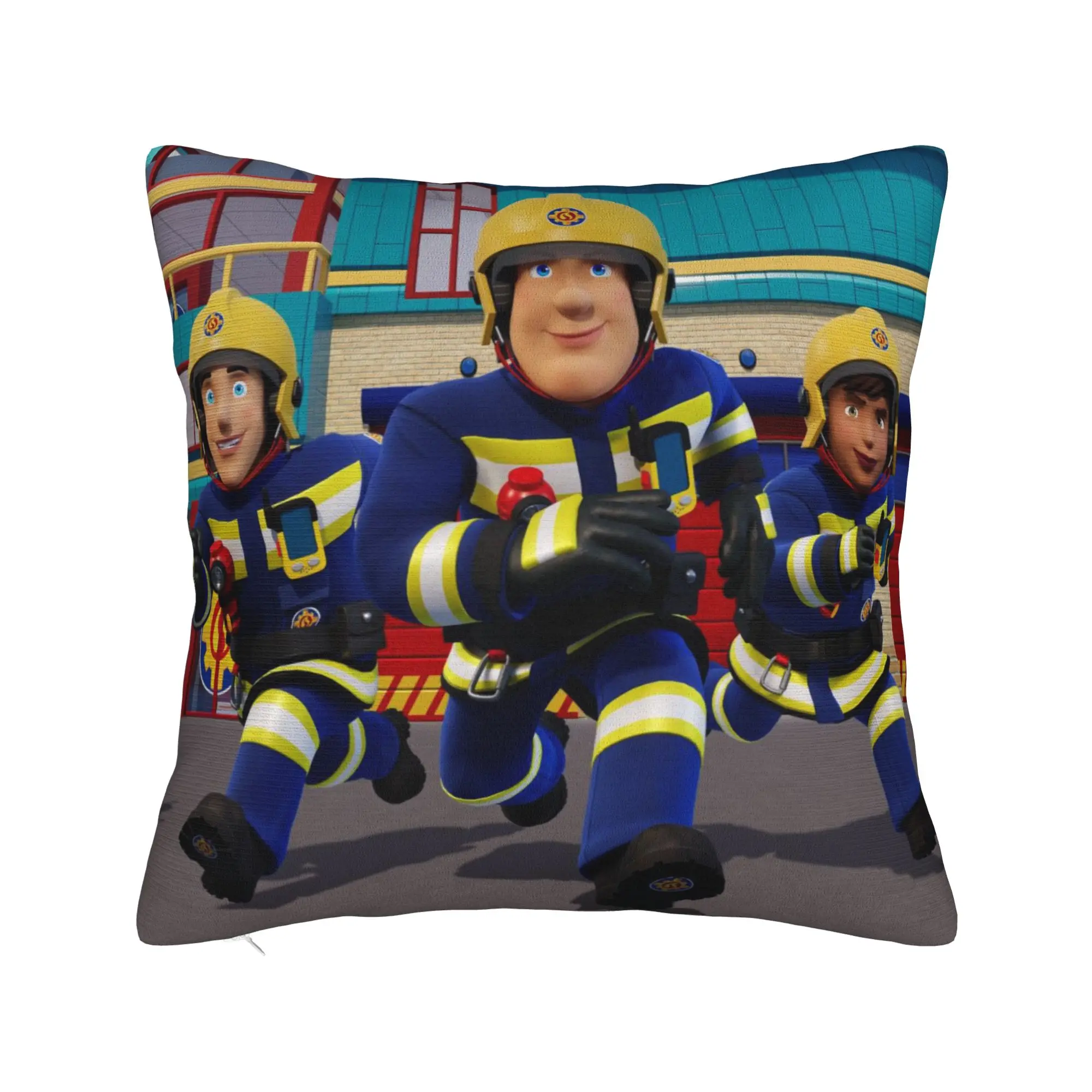 Fireman Sam Square Pillow Cases Firefighting Cushion Covers Awesome Polyester Decorative Pillowcase for Sofa 18