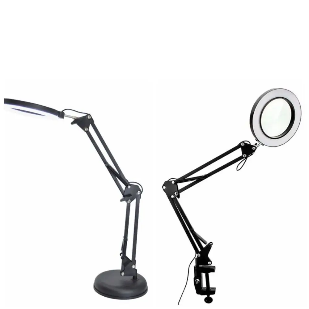 المحمولة سطح المكتب المعدني LED مصباح الذراع الطويلة للطي القراءة مصباح 10 أوضاع يعتم قابل للتعديل حماية العين مصباح المنزل