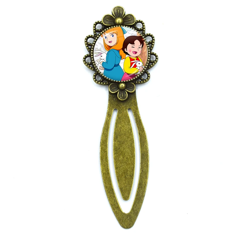 New Heidi the Girl of the Alps Bookmark Book Mark Label Glass Gems Book Page Marker For Gift School Office Decor