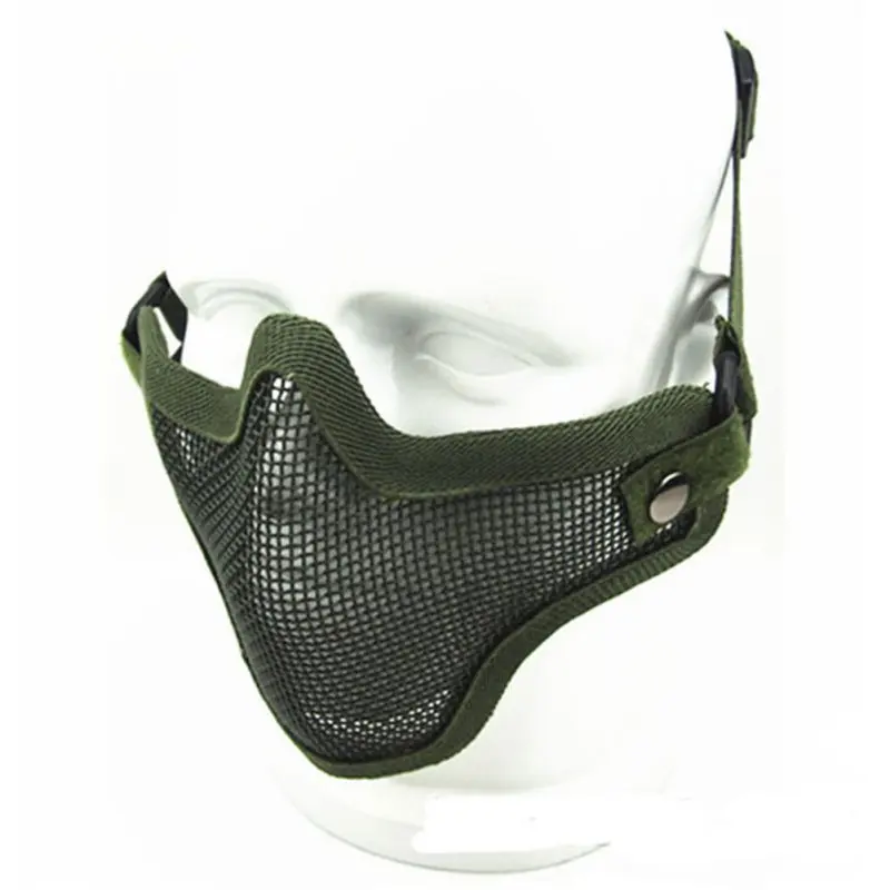 Field Wargame Tribal Mask Half Face Net Mesh Hunting Tactical Protective Mask