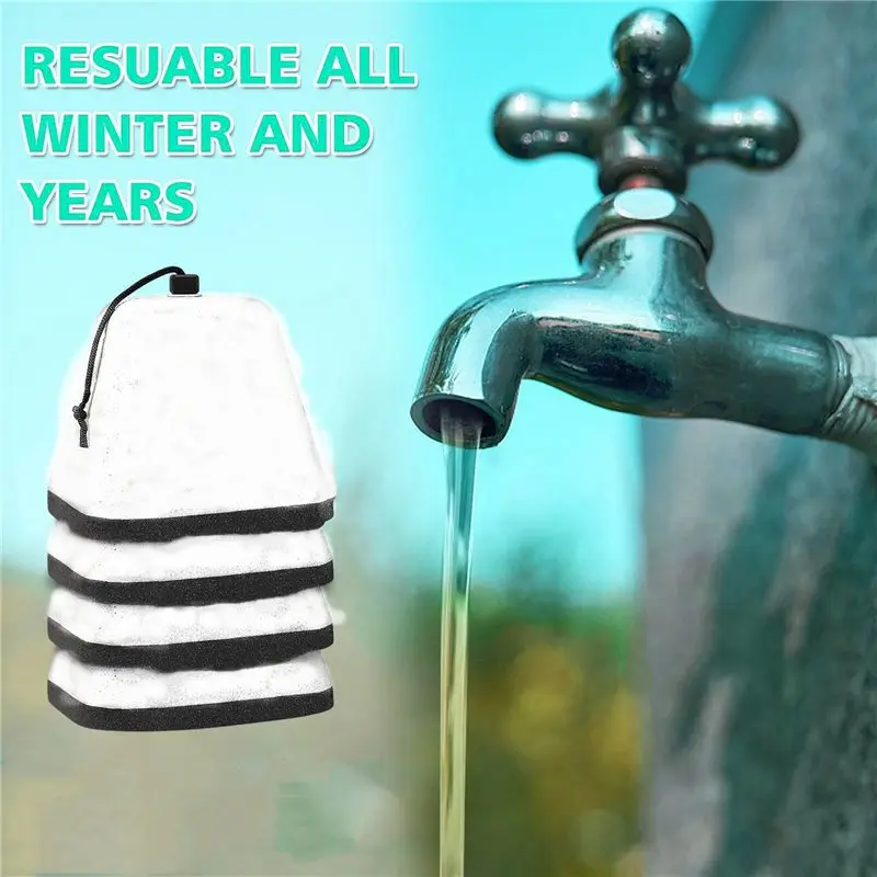 DT39 Outdoor Faucet Cover for Winter Freeze Prevention, 4 Pack Foam Spigot Covers Universal for Outside Water Tap, Insulated