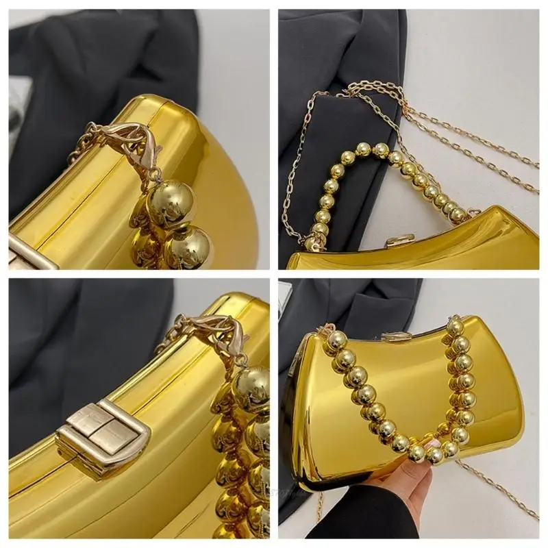 

X5XA Изысканная акриловая сумка через плечо, сумки на плечо с регулируемым ремешком-цепочкой для свадебных банкетов и церемоний