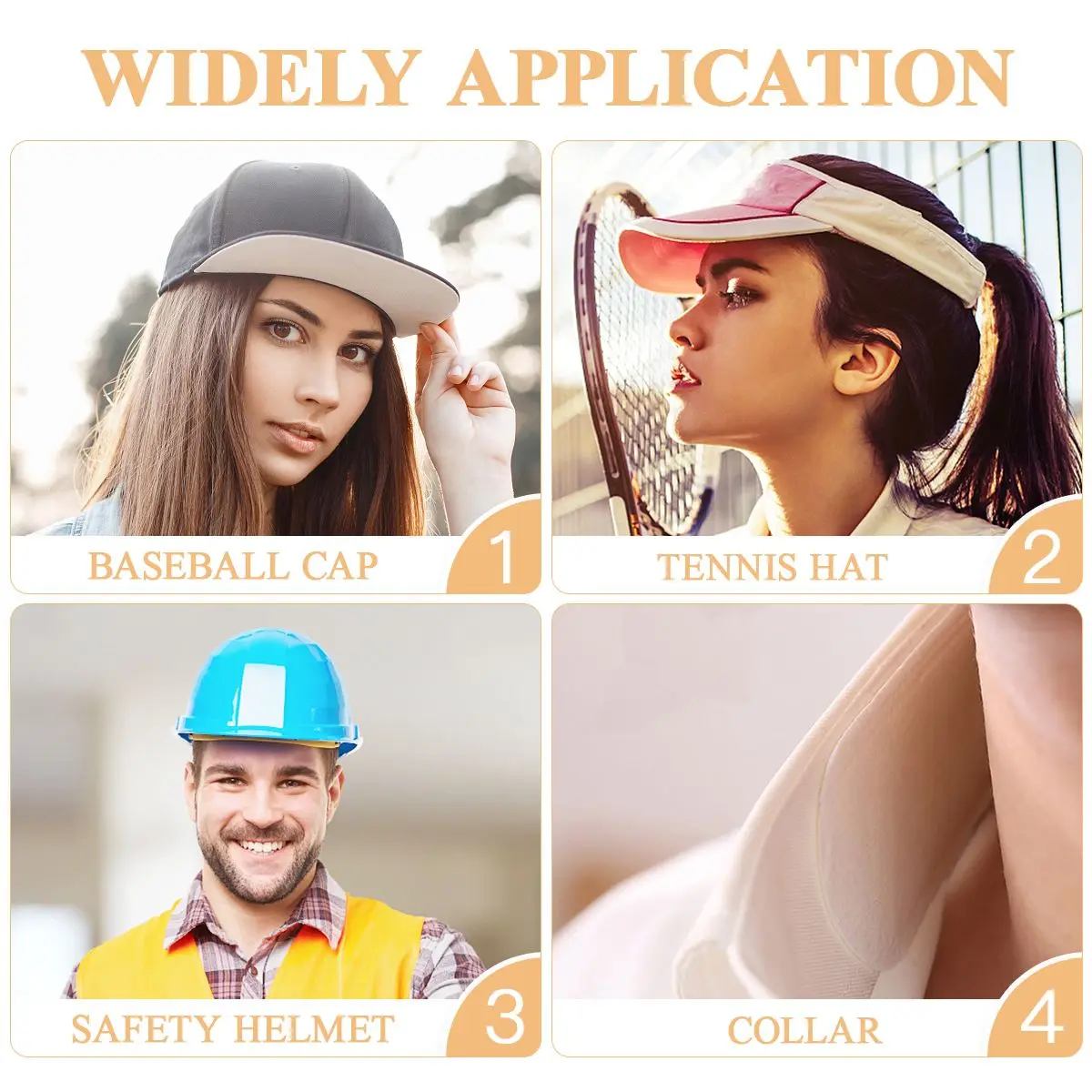 Подушечка для пота, уменьшающая размер шляпы, лента, вкладыши, защитные клейкие колпачки, повязка для пота, вставка для шапок, хлопковая бумага, легкая, быстросохнущая