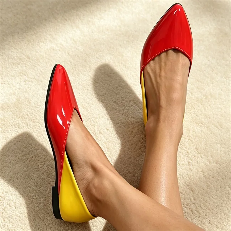 Pointed-toe Flat-bottom Single Shoes, 2026 Spring New Style, Low-cut One-piece Women's Shoes