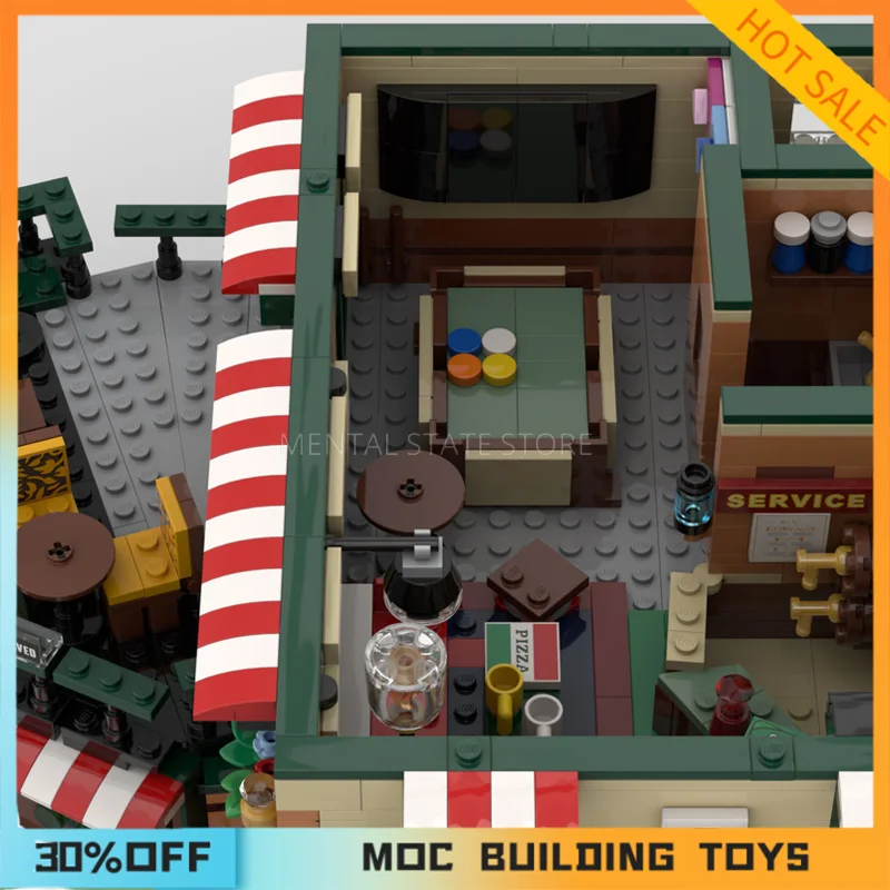 2258PCS Customized MOC Modular Central Perk Cafe & Pub Building Blocks Technology Bricks DIY Creative Assembly Toy Holiday Gifts