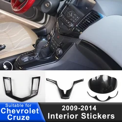 Car Interior Decorative Stickers For Chevrolet 2009 2010 2011 2012 2013 2014 Cruze Shifter Panel Mirror Modification Accessories