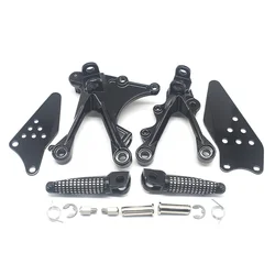 Motorcycle Front Footrest Foot Pegs Bracket  Set For KAWASAKI NINJA ZX6R ZX-6R ZX636 2005 2006 2007 2008