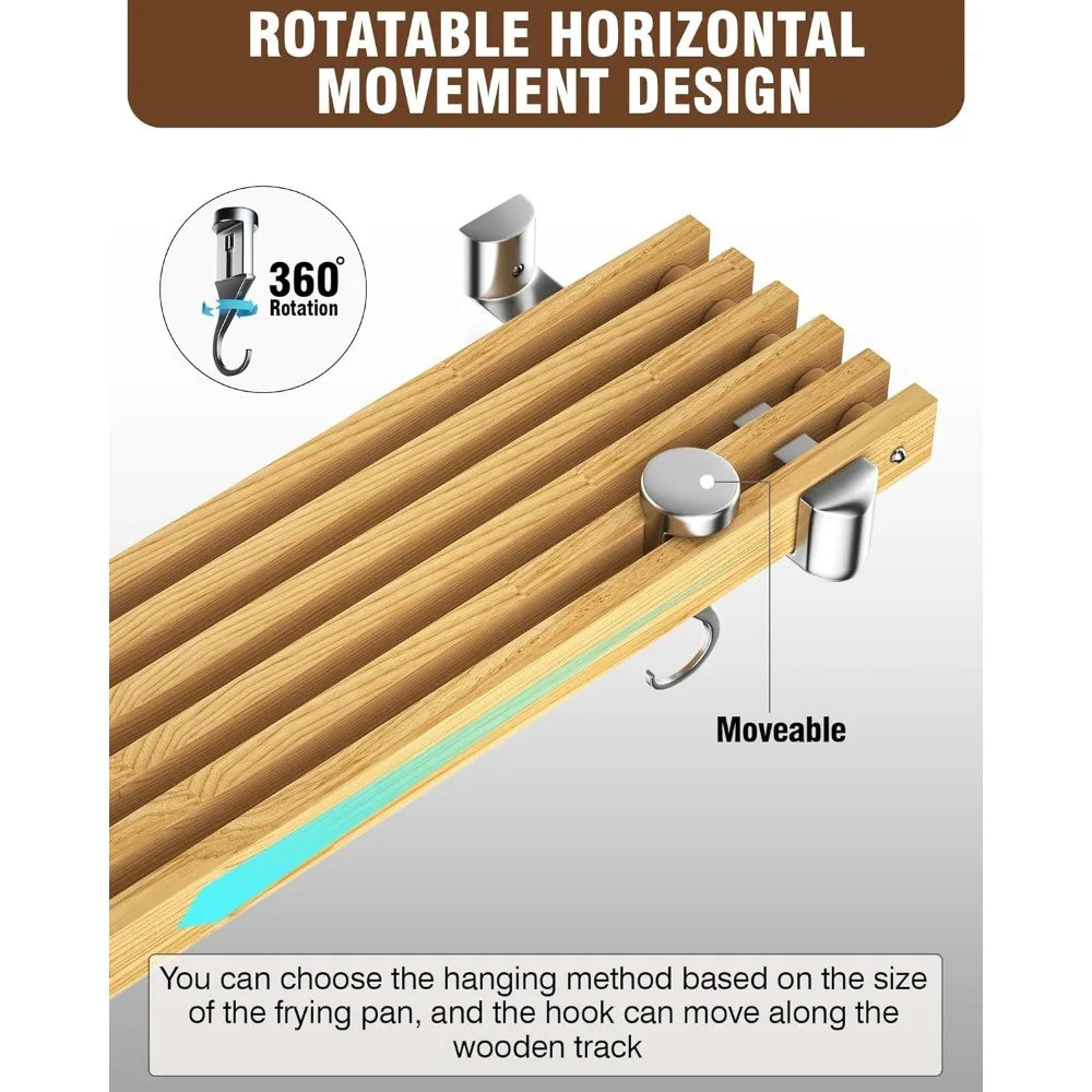 Estante de madera estándar montado en la pared para ollas, soporte para condimentos, 36 por 8 pulgadas, armario de cocina, estantes de almacenamiento, soporte para especias de cocina