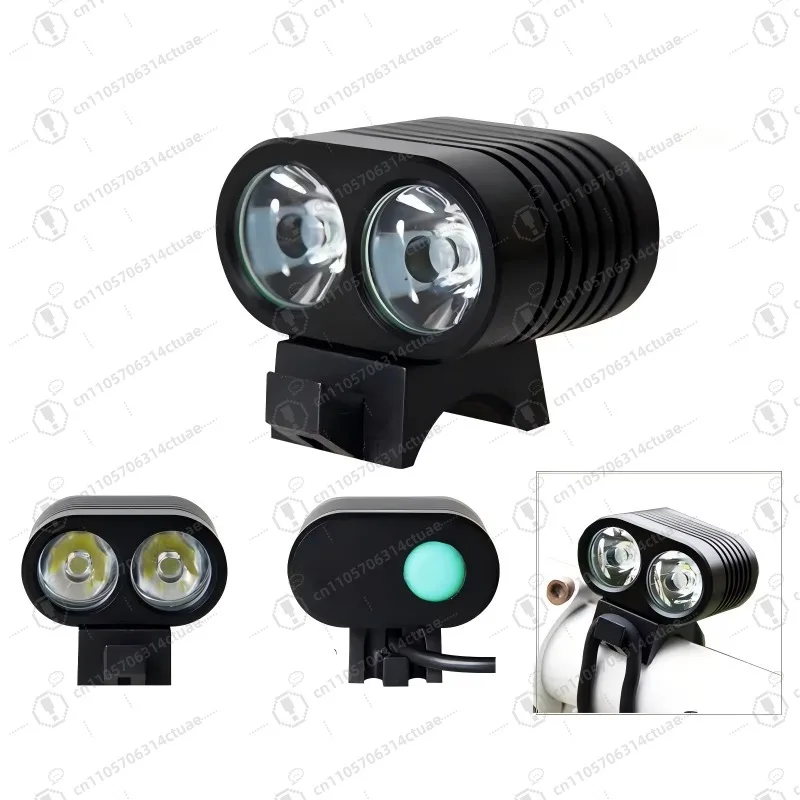 1 Set New Design 2x T6 Bike Light - Aluminum Rechargeable Remote-Controlled for Night Emergency & Cycling